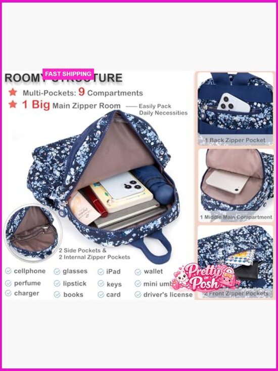 Mini Nylon Backpack Purse Women Anti Theft Travel Bag Water Resistant main image 4